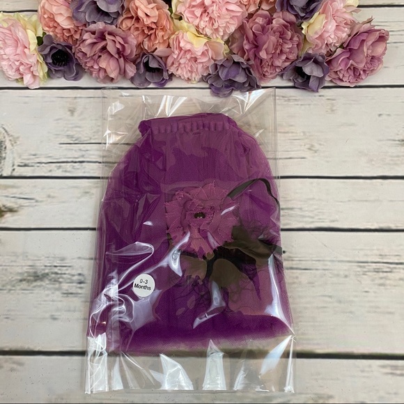Newborn Baby Purple Tutu and Headband Photography Prop - Picture 8 of 8